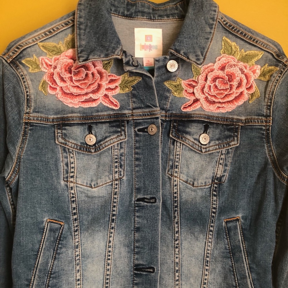 LuLaRoe Harvey Jean Jacket - Picture 1 of 4